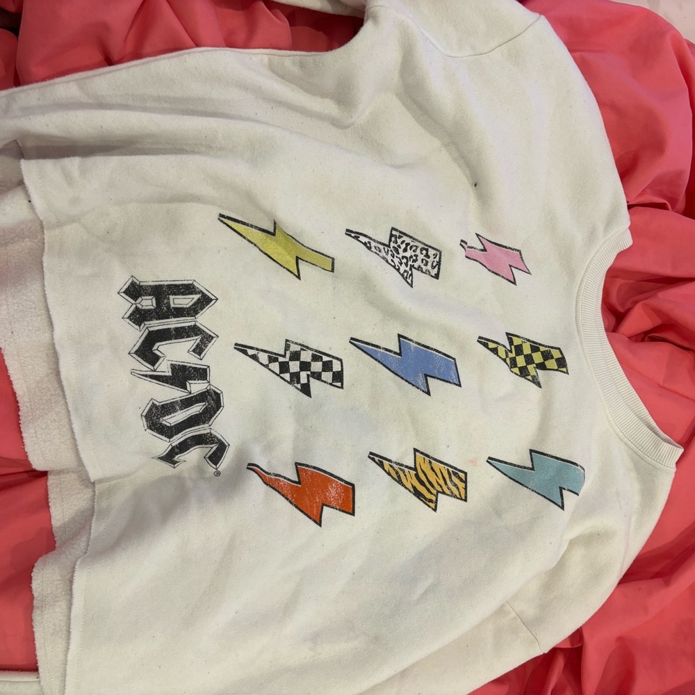 ACDC Art class from target cropped sweatshirt